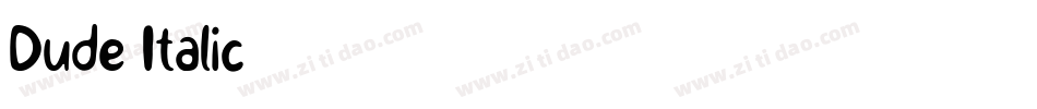 Dude Italic字体转换